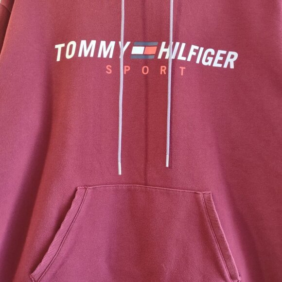 Tommy Hilfiger Sport Pullover Hoodie Sweatshirt 'Old Money Relaxed Fit Sz Medium - Picture 4 of 8